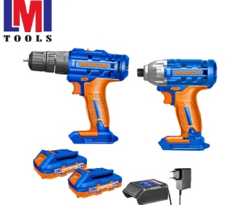 Bộ 2 combo Máy khoan và siết vít dùng pin 20V Wadfow WCK2016