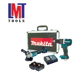 BỘ SẢN PHẨM(DHP484+DGA408+BL1850B*2+DC18RC+THÙNG NHÔM)(18V) MAKITA DLX2215TX2 BỘ SẢN PHẨM(DHP484+DGA408+BL1850B*2+DC18RC+THÙNG NHÔM)(18V) MAKITA DLX2215TX2