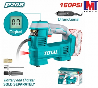 Máy nén khí tự động dùng pin 20V Total TACLI2012 (không kèm pin & sạc) Máy nén khí tự động dùng pin 20V Total TACLI2012 (không kèm pin & sạc)