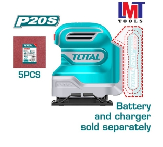 Máy chà nhám vuông dùng pin Lithium-Ion 20V Total TSHSLI2014 (không kèm pin & sạc) Máy chà nhám vuông dùng pin Lithium-Ion 20V Total TSHSLI2014 (không kèm pin & sạc)