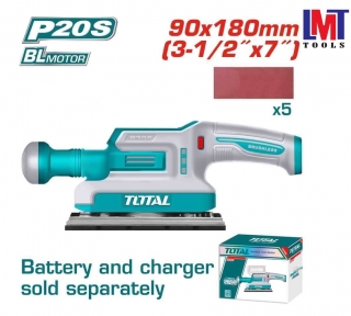 Máy chà nhám hình chữ nhật không chổi than dùng pin 20V Total TFSLI2031 (không kèm pin & sạc) Máy chà nhám hình chữ nhật không chổi than dùng pin 20V Total TFSLI2031 (không kèm pin & sạc)